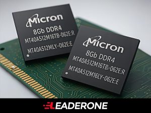 Micron 8Gb DDR4 SDRAM chips MT40A512M16TB-062E:R and MT40A512M16LY-062E:E on a green motherboard, designed for enterprise memory systems.
