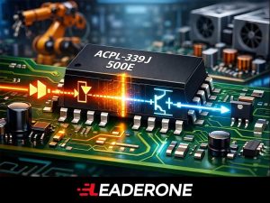 ACPL‑339J‑500E optocoupler in SO‑16 package showing optical isolation from LED input to gate drive output in industrial automation and power electronics circuits