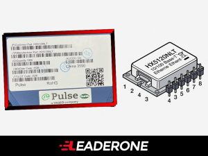 HX5120NLT Ethernet magnetics module showing compact surface-mount design for 10/100Base-T network applications.